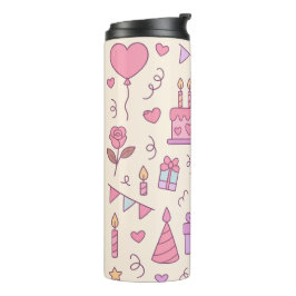 Sweet Princess Party Celebration Pattern Thermosbecher