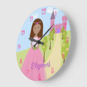 Sweet Princess Personalized Wall Clock Große Wanduhr (Winkel)