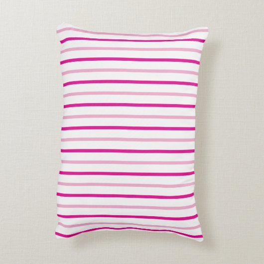 Sweet Princess Pink White Stripes Name Dekokissen (Rückseite(Vertikal))