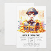 Sweet Printable Pirate Einladung (Vorne/Hinten)
