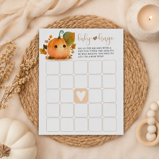 Sweet Pumpkin Fall Baby Bingo Notizblock