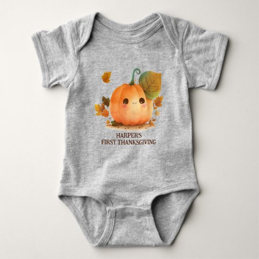 Sweet Pumpkin Fall Baby Dusche Baby Strampler (Vorderseite)