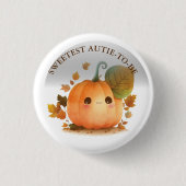 Sweet Pumpkin Fall Baby Dusche Button (Vorderseite)