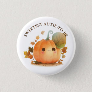 Sweet Pumpkin Fall Baby Dusche Button