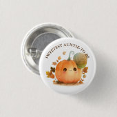 Sweet Pumpkin Fall Baby Dusche Button (Vorne & Hinten)