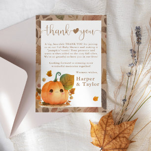 Sweet Pumpkin Fall Baby Dusche Dankeskarte