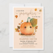 Sweet Pumpkin Fall Baby Dusche Einladung (Vorderseite)