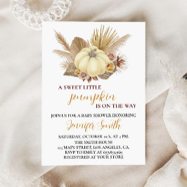 Sweet Pumpkin Fall Baby Dusche Einladung