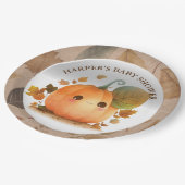 Sweet Pumpkin Fall Baby Dusche Pappteller (Schrägansicht)
