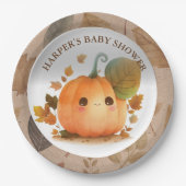 Sweet Pumpkin Fall Baby Dusche Pappteller (Vorderseite)