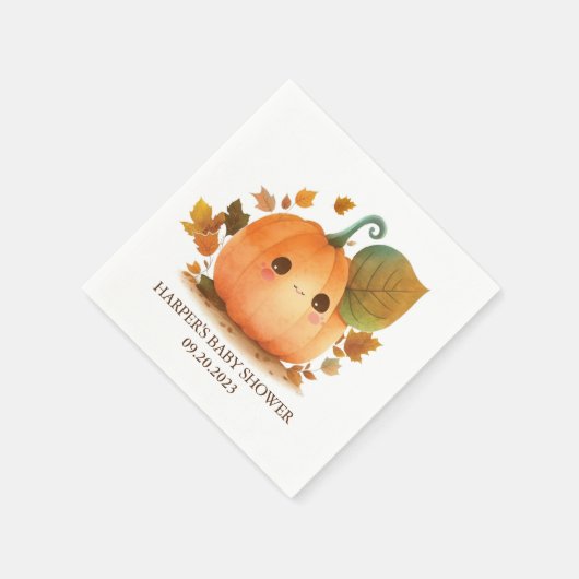 Sweet Pumpkin Fall Baby Dusche Serviette (Ecke)