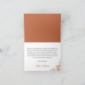 Sweet Pumpkin Floral Baby Dusche Dankeskarte (Innenseite)