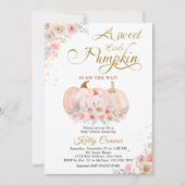 Sweet Pumpkin Floral Baby Dusche Einladung (Vorderseite)