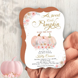 Sweet Pumpkin Floral Baby Dusche Einladung