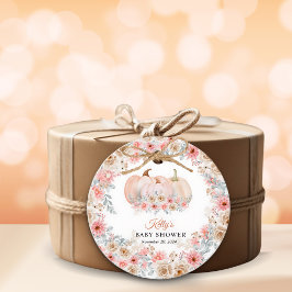 Sweet Pumpkin Floral Baby Dusche Geschenkanhänger
