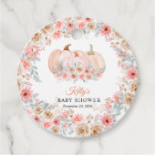 Sweet Pumpkin Floral Baby Dusche Geschenkanhänger (Vorderseite)