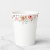 Sweet Pumpkin Floral Baby Dusche Pappbecher (Rückseite)