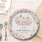 Sweet Pumpkin Floral Baby Dusche Pappteller