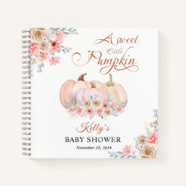 Sweet Pumpkin Floral Baby Showbook Notizblock