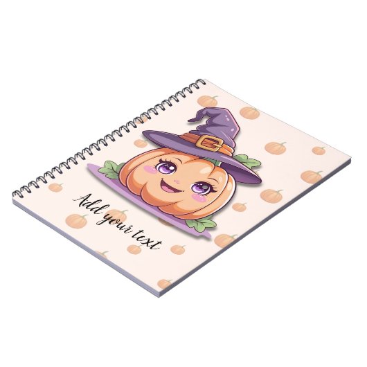 Sweet Pumpkin Magic – Personalized Halloween Noteb Notizblock (Linke Seite)