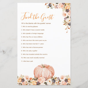 Sweet Pumpkin Rustic Floral Finden Sie den Gast