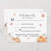 Sweet Pumpkin Wedding RSVP Card Einladungspostkarte (Vorne/Hinten)