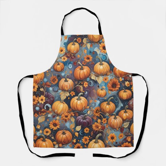 Sweet Pumpkins Fallmuster All-Over-Print-Schürze Schürze (Vorderseite)