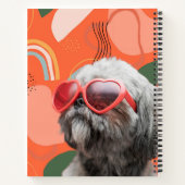 Sweet Puppy Gemustert Notebook - Personalisiert Notizblock (Rückseite)