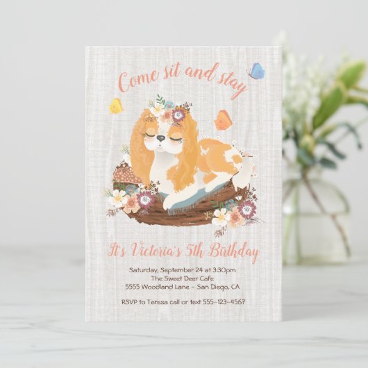 Sweet Puppy Party Einladungen (Stehend Vorderseite)