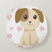 Sweet Puppy Rundes Kissen (Rückseite)