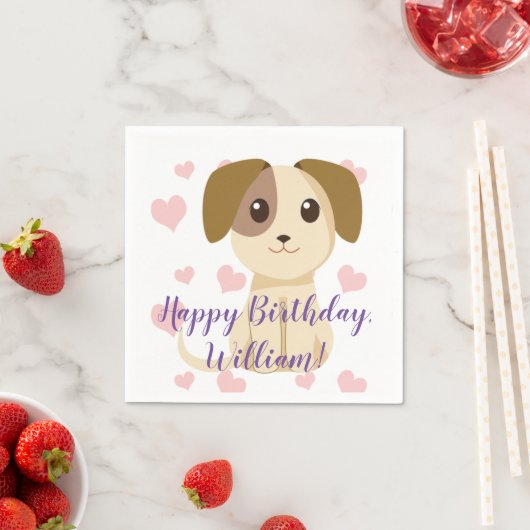 Sweet Puppy Serviette (Beispiel)