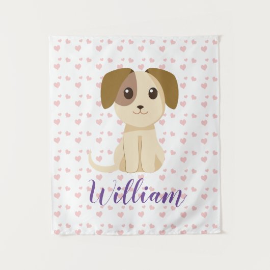 Sweet Puppy Wandteppich (Vorderseite)