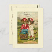 Sweet Pups Beste Geburtstagswünsche Postkarte (Vorne/Hinten)