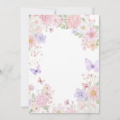 Sweet Purple Pink Our Little Butterfly Birthday Einladung (Rückseite)