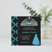 Sweet Quinceanera Einladung (Stehend Vorderseite)