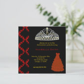 Sweet Quinceanera Einladung (Stehend Vorderseite)