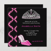 Sweet Quinceanera Einladung (Vorne/Hinten)