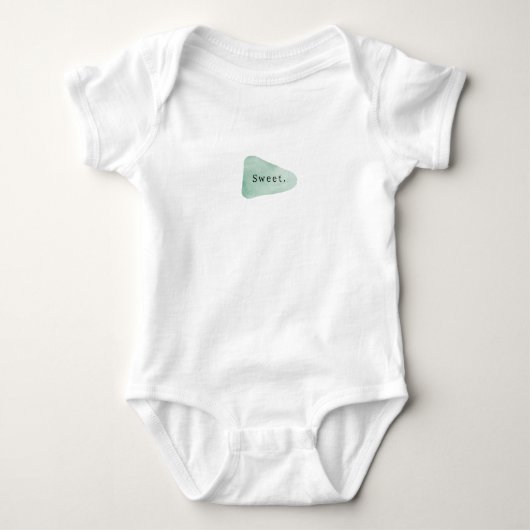 Sweet Quote Newborn Mint Green Shape Baby Romper Baby Strampler (Vorderseite)