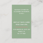 Sweet Rabbit and Floral Wreath Visitenkarte (Rückseite)