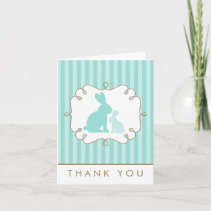 Sweet Rabbits Babydusche Vielen Dank Dankeskarte