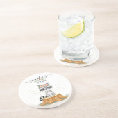 Sweet Raccoon Forest Baby Shower Getränkeuntersetzer (Seite)