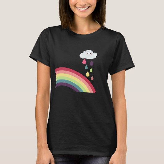 Sweet Rainbow & Cloud Maternity T - Shirt (Vorderseite)