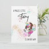 *~* Sweet Rainbow Fairy Baby Shower Einladung (Stehend Vorderseite)