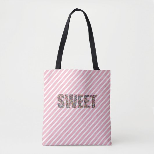 Sweet Rainbow Sprinkle Tote Bag Tasche (Vorderseite)