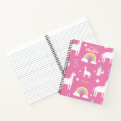 Sweet Rainbow Unicorn Blume Notizblock (Innenseite)