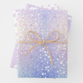 Sweet Rainbow Unicorn Hearts Glittery Geschenkpapier Set (Beispiel)