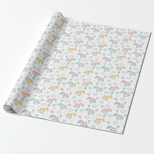 Sweet Rainy Day Muster Wrapping Paper Roll Geschenkpapier (Ungerollt)