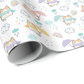 Sweet Rainy Day Muster Wrapping Paper Roll Geschenkpapier (Rolleneckpunkt)
