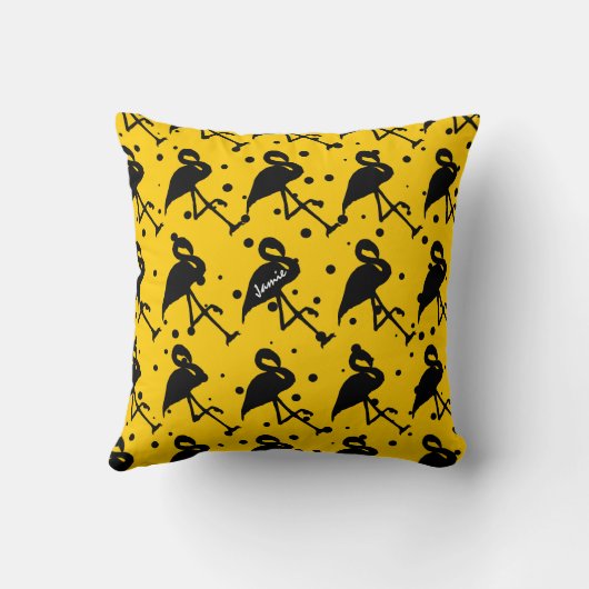 Sweet Random Dot Flamingo Farbe Kissen (Rückseite)