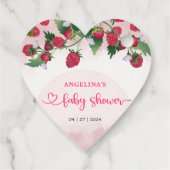 Sweet Raspberry Girl Baby Dusche Geschenkanhänger (Rückseite)